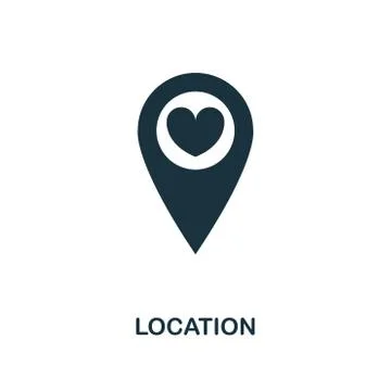 Location creative icon. Simple element illustration. Location concept symbol Stock Illustration