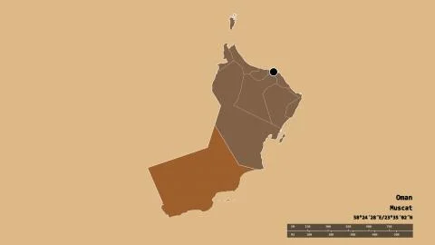 Location of Dhofar, province of Oman. Pattern Stock Illustration