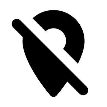 Location Disable Icon Stock Illustration
