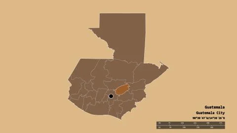 Location of El Progreso, department of Guatemala. Pattern イラスト素材