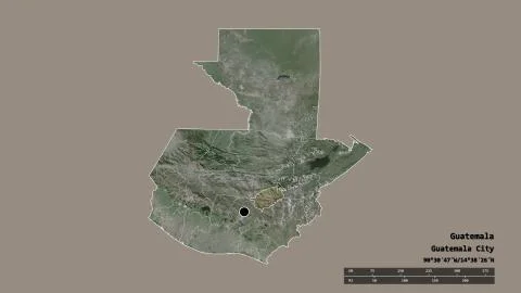 Location of El Progreso, department of Guatemala. Satellite イラスト素材