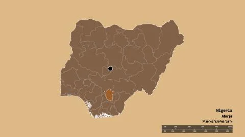 Location of Enugu, state of Nigeria. Pattern イラスト素材
