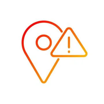 Location error pixel perfect gradient linear vector icon Stockillustratie