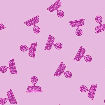 Location forest fire line vector seamless pattern Illustrazione stock