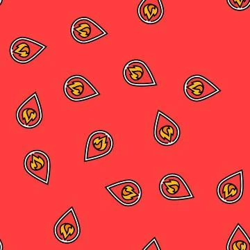 Location forest fire vector seamless pattern Illustrazione stock