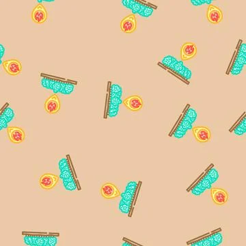 Location forest fire vector seamless pattern Stockillustratie