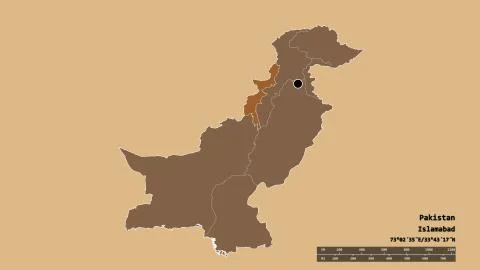 Location of F.A.T.A., territory of Pakistan. Pattern Stock Illustration