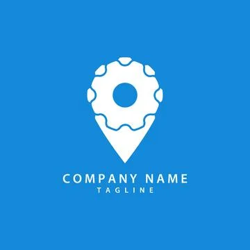 Location gear logo design vector Stock-Illustration