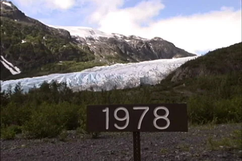 Location glacier front 1978 AK Stock Footage 464441