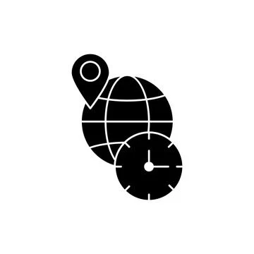 Location global time icon. Simple business intention icons for ui and ux Stock Illustration
