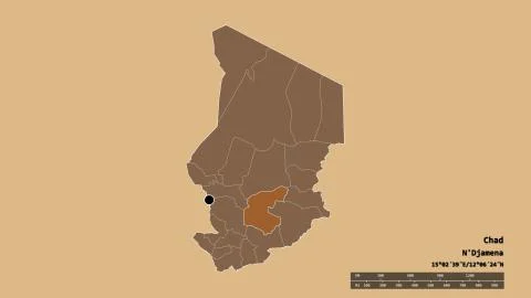 Location of Guera, region of Chad. Pattern イラスト素材