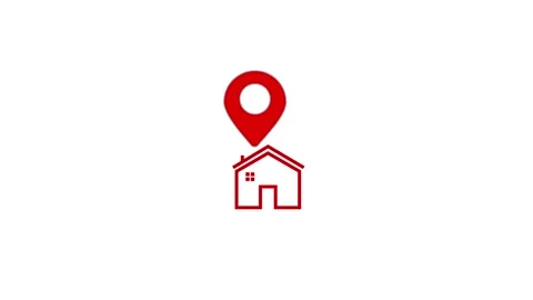Location icon animated video concept, GPS location pointer Stock Footage 258414076