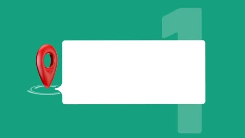 Location icon animation with bubble for text Stock Footage 91342940