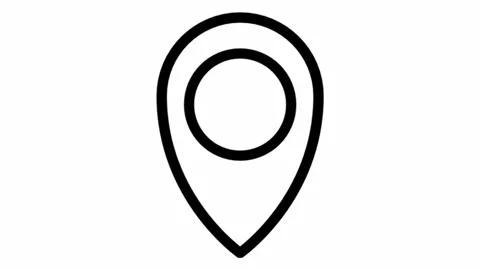 Location icon animation - Essential basic icon motion design Stock Footage 293681401
