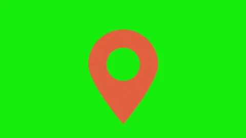 Location icon animation on green screen Vidéo 328899786