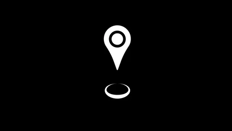 Location icon animation on white background Stock Footage 263965849