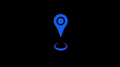 Location icon animation on white background Stock Footage 263965854