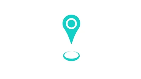 Location icon animation on white background Stock Footage 263965856