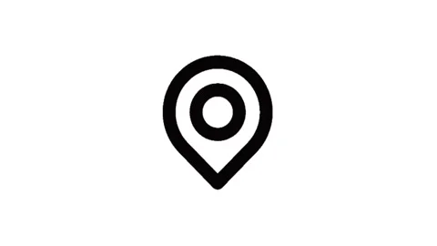 Location icon background animated, logo symbol, social media Stock Footage 244150322