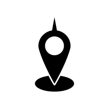 Location icon black white background Stock Illustration