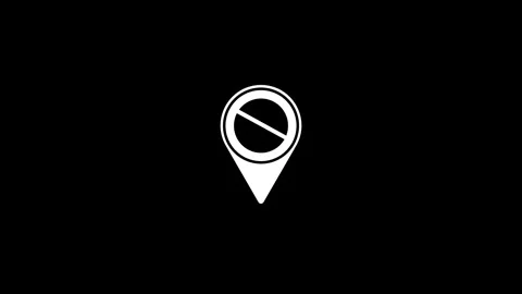 Location icon concept. glowing map pin icon, pointer, location, map directi.. Stock Footage 293483419