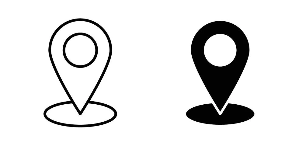 Location icon for design projects and web UI Stock Illustration
