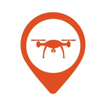 Location icon. Drone flat eps 10 Stock Illustration
