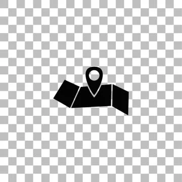 Location icon flat Stock Illustration