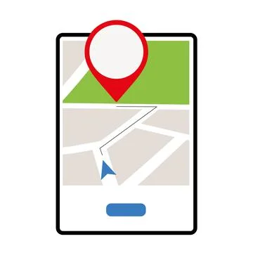 Location icon in flat style. Map solid symbol isolated. Stock Illustration