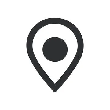 Location icon in flat style. Map pointer vector illustration on white isola.. Stock-Illustration