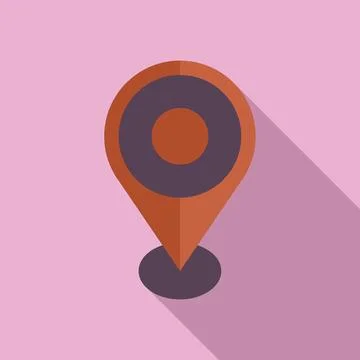 Location icon flat vector. Interface computer Illustrazione stock