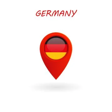 Location Icon for Germany Flag Stock Illustration