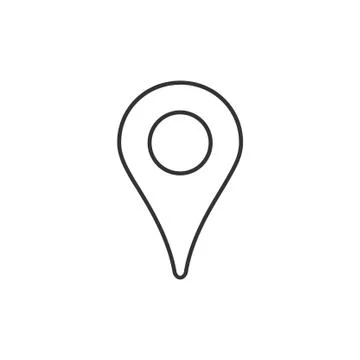 Location icon, gps marker linear icon Illustrazione stock