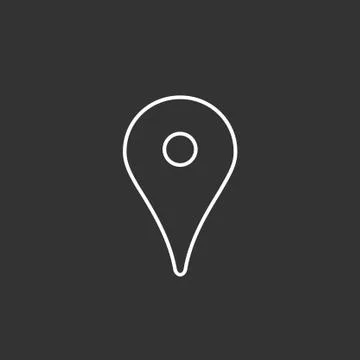 Location icon, gps marker linear icon Stock Illustration