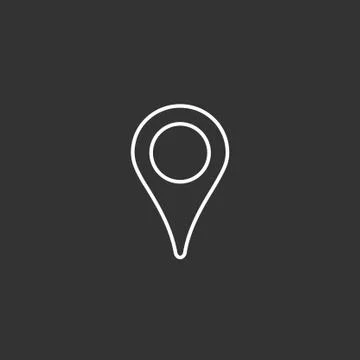 Location icon, gps marker linear icon Stock Illustration