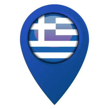Location Icon for Greece Flag, Vector Illustrazione stock