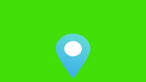 Location icon on green screen Vidéo 329969857