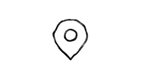 Location icon in hand draw style. Motion graphics Видео 151544713