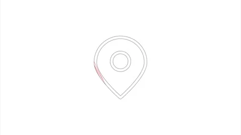 Location icon in hand draw style. Motion graphics Stock Footage 151560642