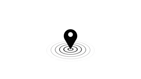 Location icon. location icon animation, GPS location pointer animated with .. Stock Footage 293486171