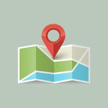 Location icon. Map icon with Pin Pointer. Vector illustration. Stock Illustration