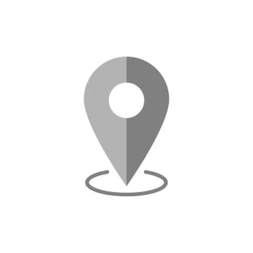 Location icon, map pin, gps destination symbol Illustrazione stock