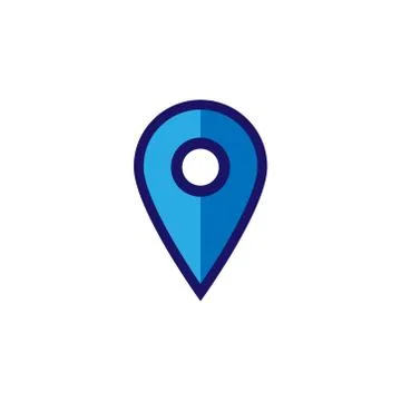 Location icon, map pin marker Stock Illustration