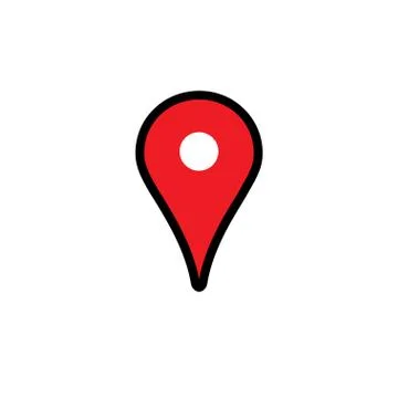 Location icon, map pin navigation marker Stock Illustration