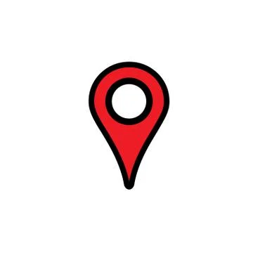 Location icon, map pin navigation marker Stock Illustration