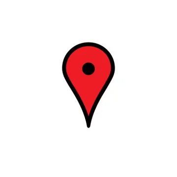 Location icon, map pin navigation marker Stock Illustration