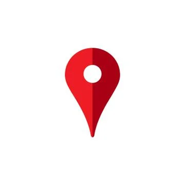 Location icon, map pin navigation marker, isolated vector Stock Illustration