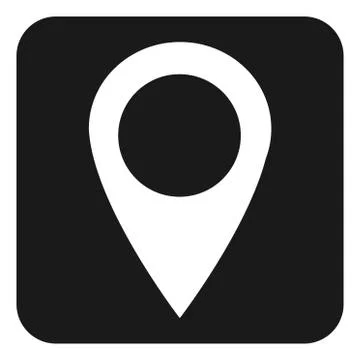 Location icon, map pointer symbol isolated on white background.  Vector web b Stock Illustration