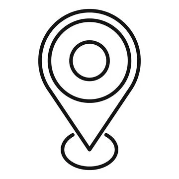 Location icon outline vector. Interface computer Illustrazione stock