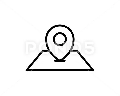 Location icon. pin point map outline isolated on white background. vector  ill: Royalty Free #168447850